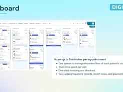 One screen to manage the entire flow of each patient's visit.