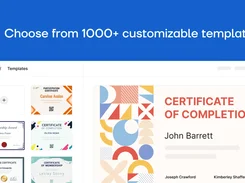 Choose one of the ready-to-use templates or upload your own custom background.