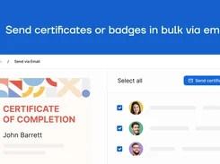 Distribute thousands of certificates or badges to your recipients via email.