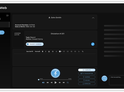 DigiWeb Dictation Screen (Dark Mode)