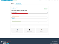 The cockpit's Live results tab
