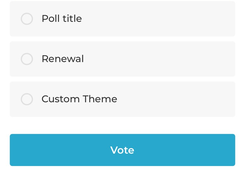 The vote page on a phone