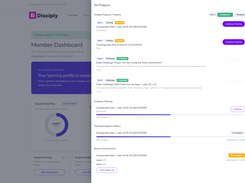 Disciply Member Account Progress