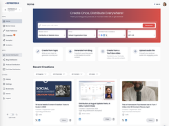 Main platform dashboard