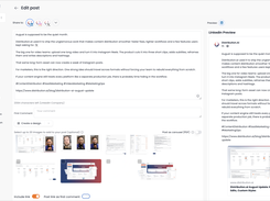 Edit Post screen inside the web app