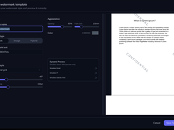 Dynamic watermark templates