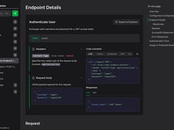 API code documentation