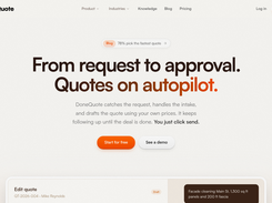 DoneQuote homepage hero