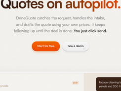 DoneQuote product workspace