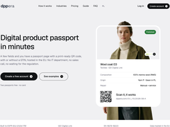 DPPera homepage - digital product passports with QR codes for EU brands