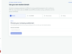 Custom resolver domain — use your own branded passport links