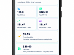 View mileage, earnings, expenses, and business insights