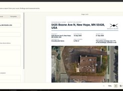 The client inspection report built from the roof scan