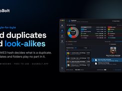Duplicates decided by a full BLAKE3 hash — names, dates and folders play no part.