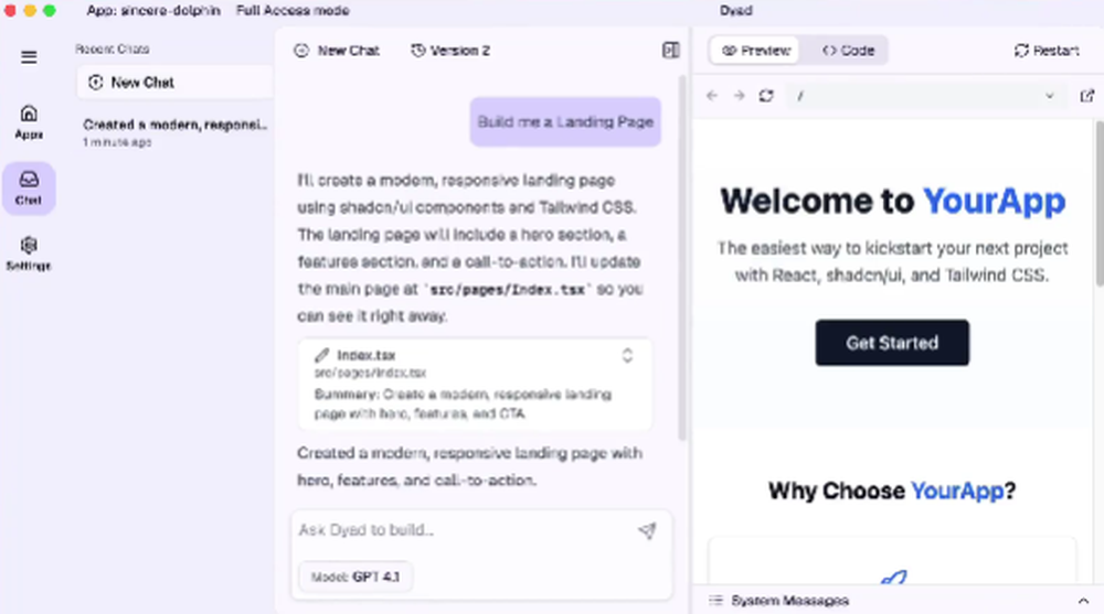 Dyad Screenshot 1