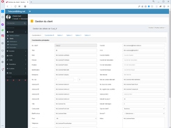 Customer account page
