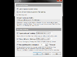 The Settings feature allows you to view and change the general and security settings of the program.