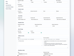 Gym Company Profile & Settings Management | Business Info, Tax & Branding Setup