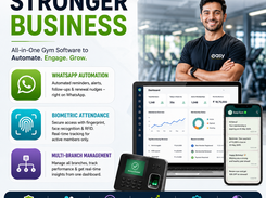 All-in-one gym management software with WhatsApp automation, biometric attendance, and multi-branch control.