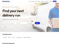 A live courier and delivery job board built on easyboard, running on its own domain and branding