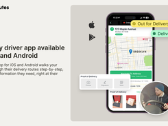 Our mobile app for iOS and Android walks your drivers through their delivery routes step-by-step, with all the information they need, right at their fingertips.