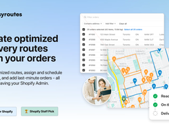 Plan optimized routes, assign and schedule deliveries, and add last-minute orders - all without leaving your Shopify Admin.
