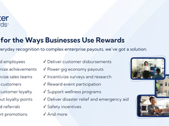 eGifter Rewards supports employee recognition, customer incentives, loyalty programs, corporate gifting, payouts, disbursements, event incentives, emergency aid, and more.
