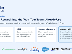 Connect eGifter Rewards with supported CRM, HRIS, survey, research, and workflow applications, including Salesforce, HubSpot, Workday, SurveyMonkey, Qualtrics, Merge, Mitti, and Zapier.