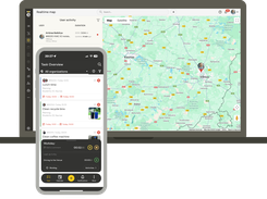 Real time field staff positioning on the map