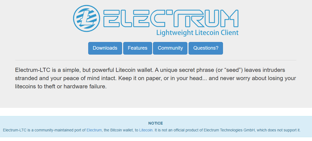 Electrum-LTC Screenshot 1