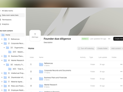 Virtual Data Room Interface