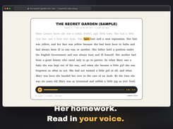 Words light up as they are read aloud
