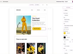 The drag-and-drop email editor