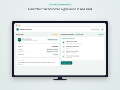 Call Center: a member call becomes a grievance