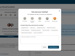 Once the meeting wraps, hear immediately from both participants what went smoothly or what needed work. The responses showcase the impact of mentoring.