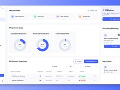Main dashboard, goals, objectives and meetings in one hub