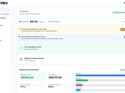 Analytics dashboard with revenue and conversions