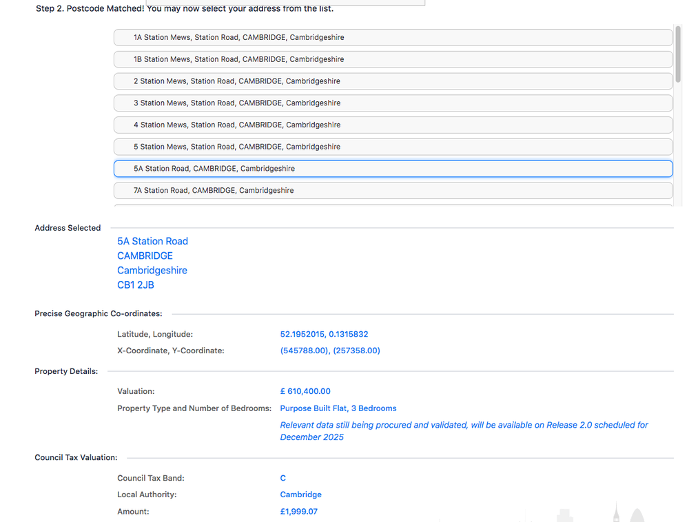 Enhanced Address Finder Screenshot 1
