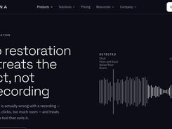 Audio restoration that detects and treats clicks, hum, noise, clipping and room