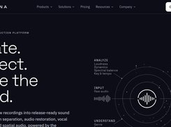 Euphona homepage: one platform for mastering, stem separation, restoration, vocal tuning, mixing and spatial audio