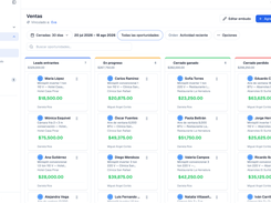 Built-in CRM sales pipeline