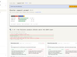 Pull request report: which evals the change broke, compared with the default branch