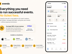 Evenda is an all-in-one event platform for iOS, Android, and Web. Sell tickets with 0% platform commission by connecting your own Stripe or local payment provider. Keep 100% of your ticket revenue.