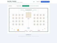 Share one live link: clients and vendors comment on and approve the event floor plan, no account needed