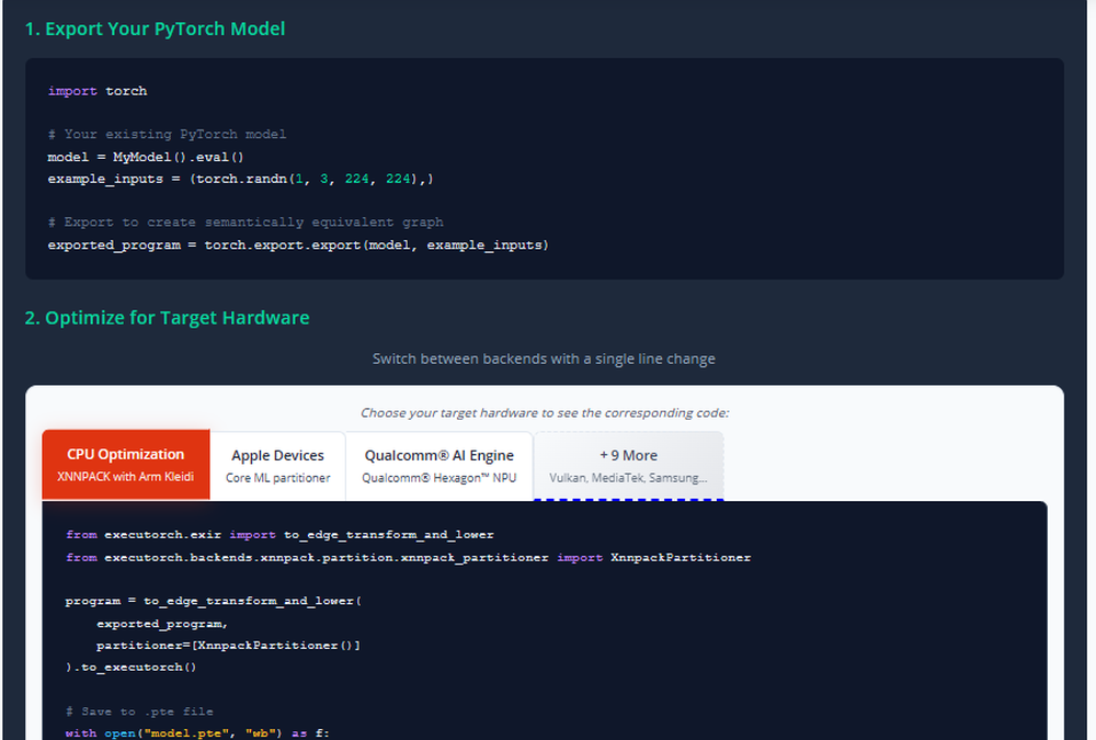 ExecuTorch Screenshot 1