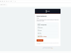 The alert as it arrives: contract, client, value and how many days are left before the notice deadline