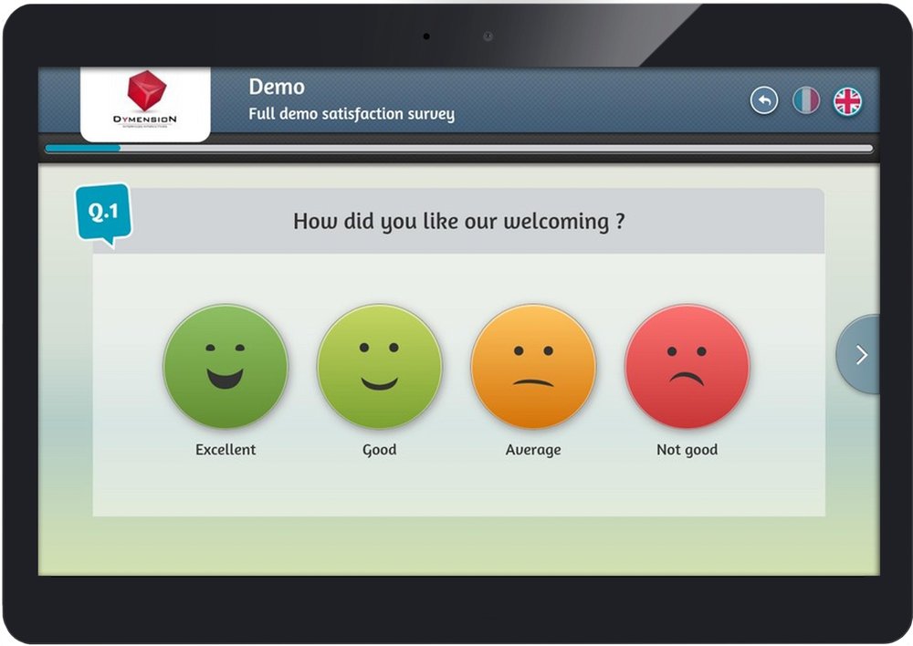 Satisfaction survey on app