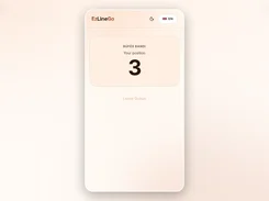 Mobile queue status screen showing a customer's position in line.