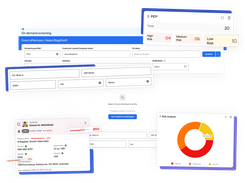 Facctum AML Screening Dashboard – Real-Time PEP Detection, Match Scoring, and Risk Visualization