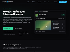 A public website for a Minecraft server with a live world map, leaderboard and join details